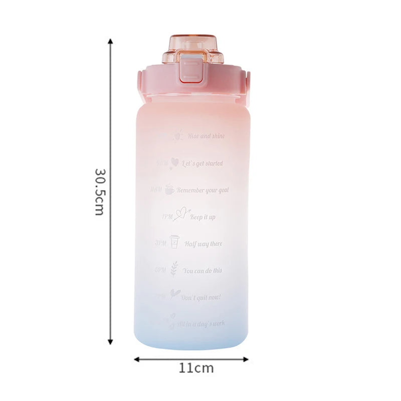 2L Water Bottle with Straw