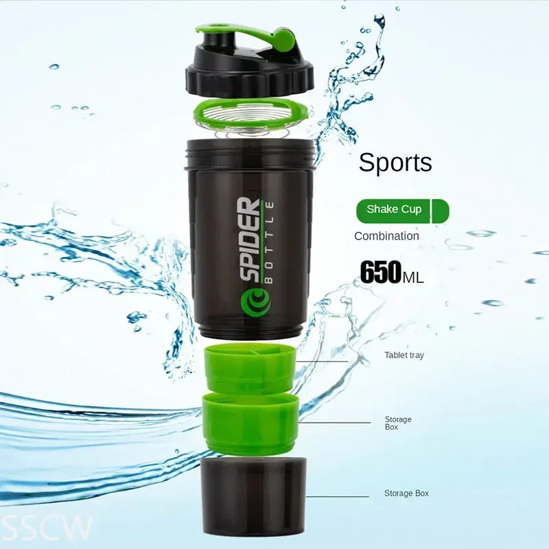 3 Layers Shaker Protein Bottle 550ml